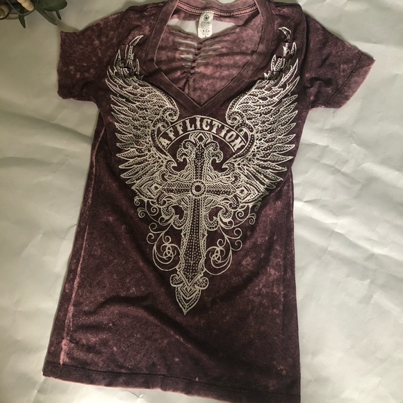 Affliction Women’s T - Shirt - Picture 2 of 9